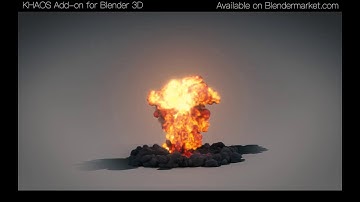 Blender 2.82 Explosion utilizing  the KHAOS add-on for Particle systems
