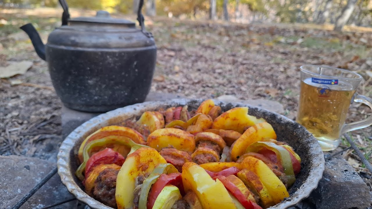Cooking Ratatouille in Autumn Wilderness | Cozy Fall Outdoor Cooking 🍁🔥 ...