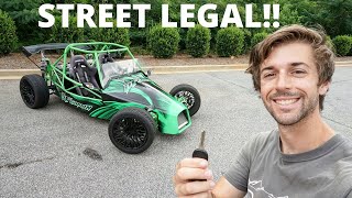 Driving a STREET Legal Go Kart! A DF Goblin!