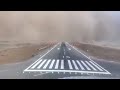VIDEO: ATRERRIZAJE DE PELICULA VIVIO UN PILOTO DE UN AVION SOBRE UNA TORMENTA DE ARENA .