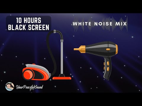 10 Hour Mix of VACUUM CLEANER and HAIR DRYER Sounds | White Noise - Black  Screen - YouTube