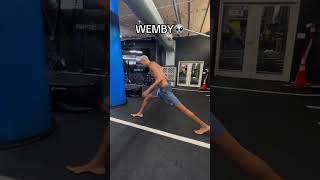 Wemby's flexibility is wild 🤯