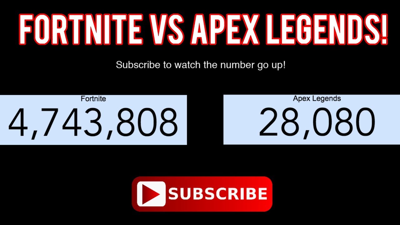 Apex Vs Fortnite Player Count Live - Fortnite Hacks Mpgh