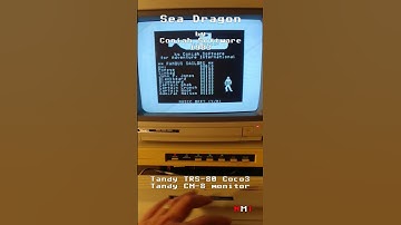 Sea Dragon on TRS-80 coco3 #retrogaming #8bitcomputer #coco3 #trs80