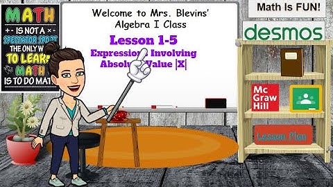 Algebra One Lesson 1-5 Expressions Involving Absolute Values