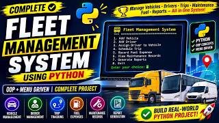 🚛 Fleet Management System Using Python | OOP + Menu Driven | Complete Python Project