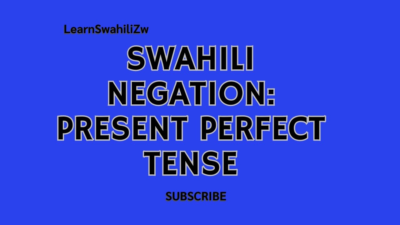 Lesson 11: Swahili Negation in Present Perfect Tense