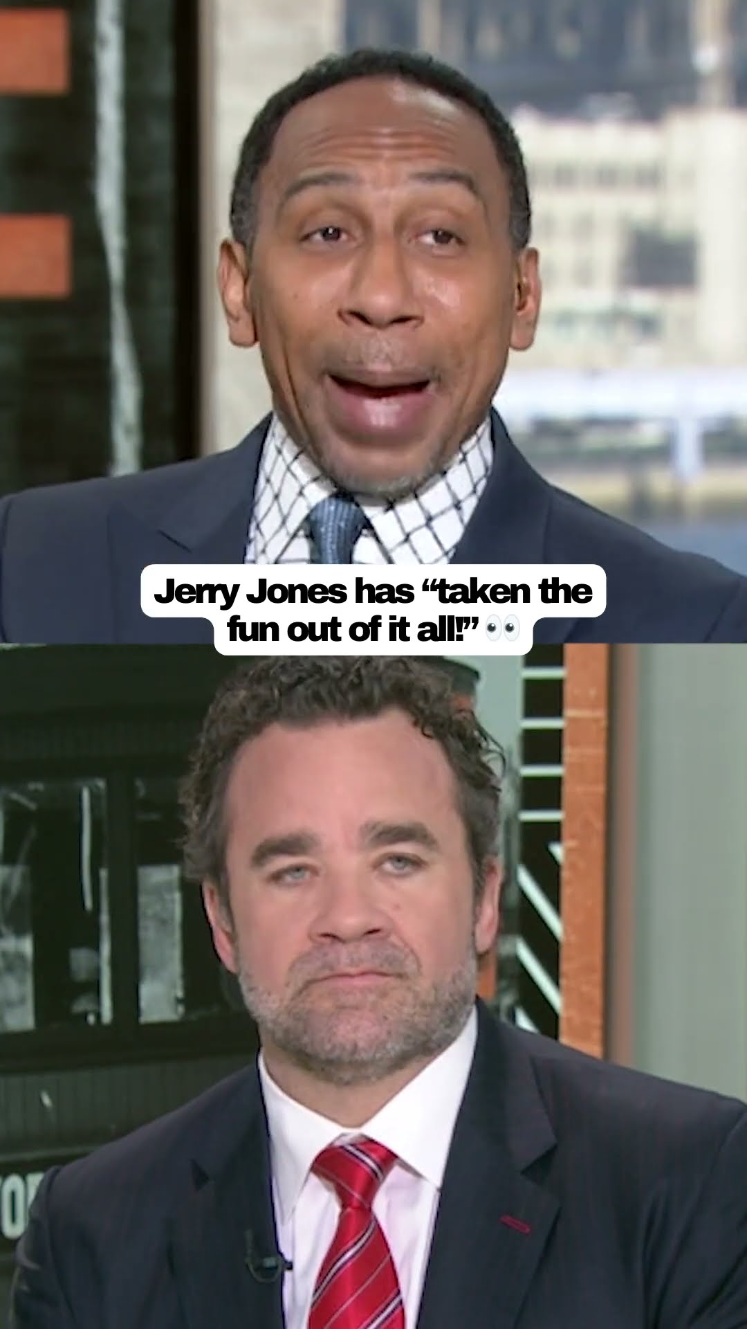 Stephen A. IMPLIES Stephen Jones goes along with Jerry Jones FOR THE MONEY ??