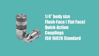 AKJia 1/4" Body Size ISO 16028 Flat Face Quick Release Coupling