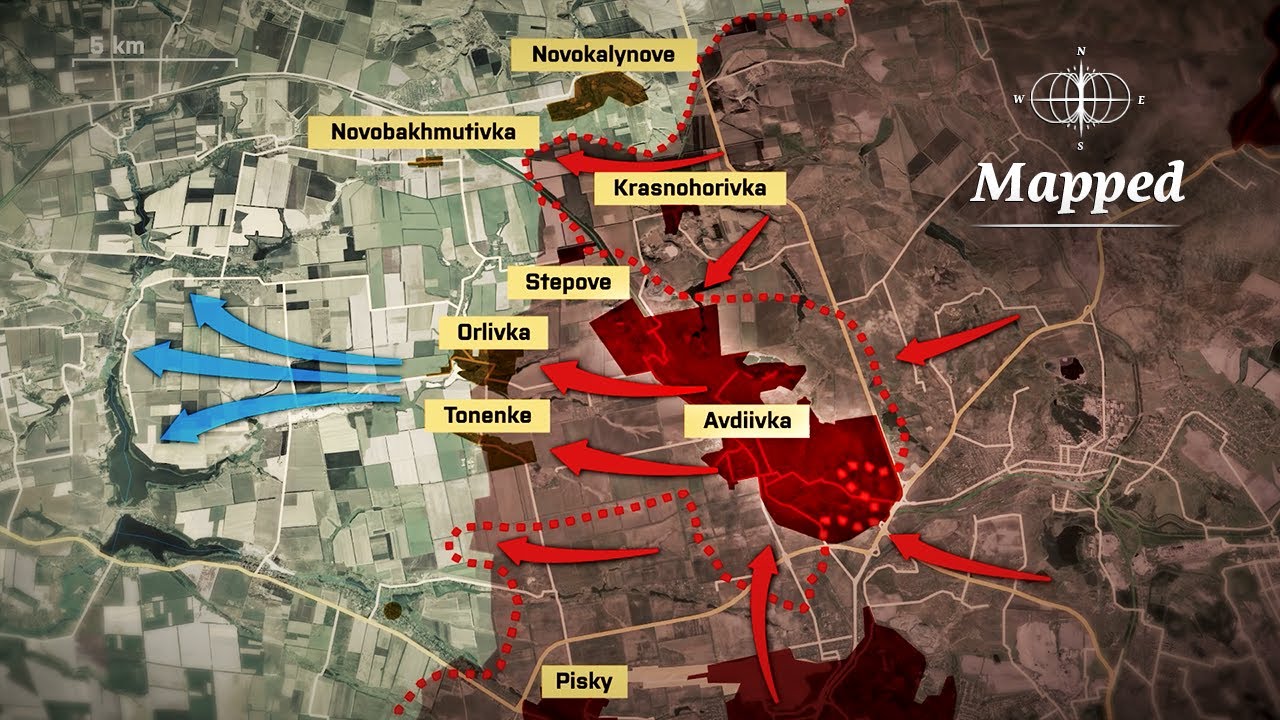 Russia Takes Avdiivka. Ukraine Attacks RU Refineries [Mapped]