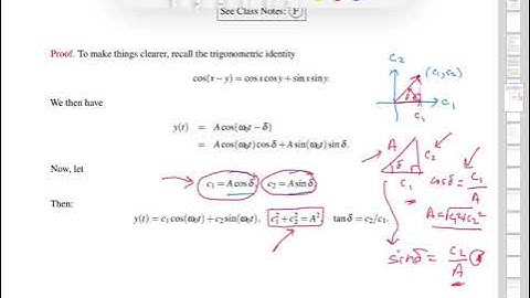 Free vibrations 2 | Wellesley College Differential Equations w/Applied Linear Algebra
