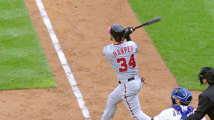 WSH@NYM: Harper crushes hiss 42nd homer 422 feet away