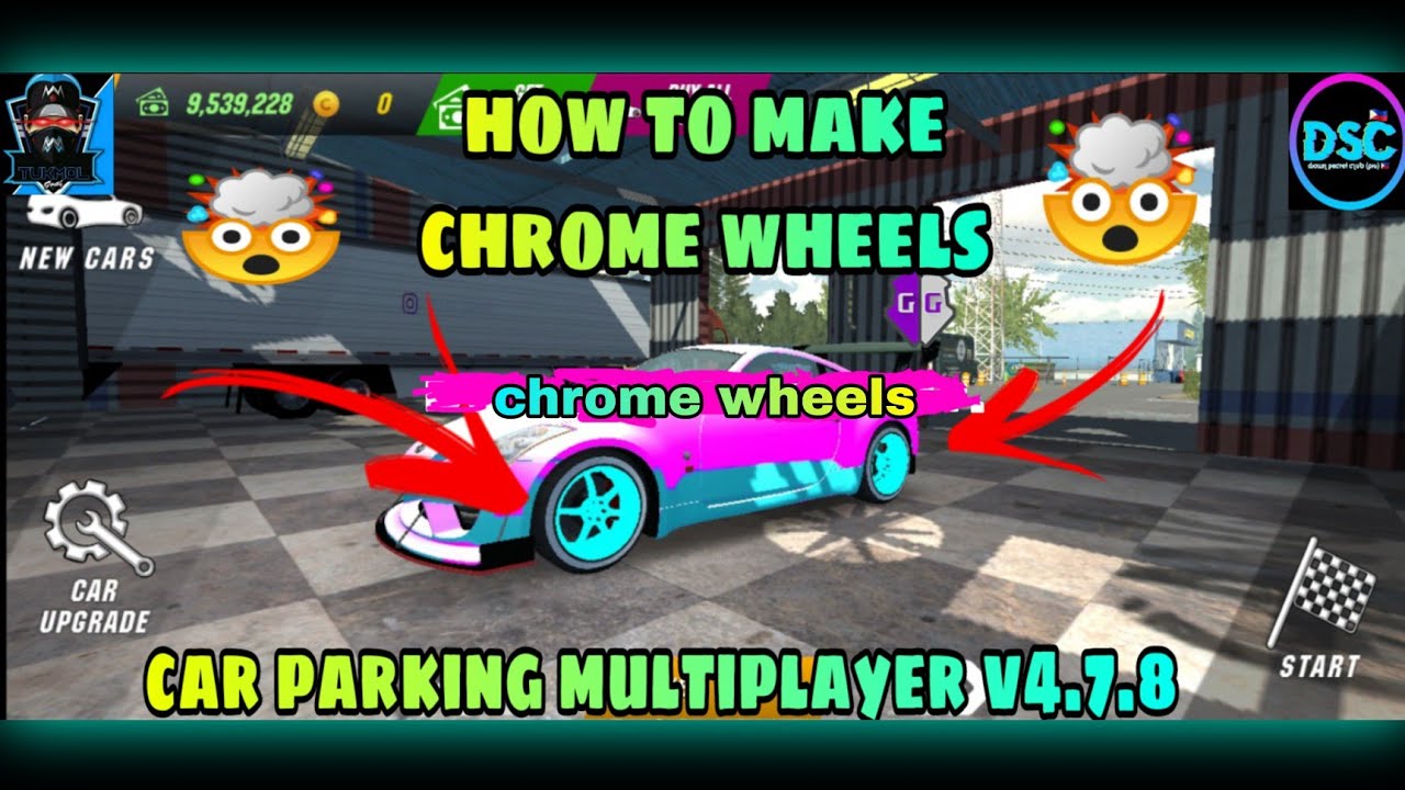 how to make chrome wheels | car parking multiplayer - YouTube