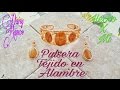 Pulsera Tejido en Alambrismo  Chapa de Oro DIY