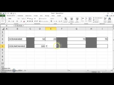 Wideo: Jak Odjąć Liczbę W Programie Excel