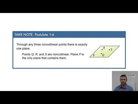 Geometry 1-2 Points, Lines, and Planes: Problem 4 - Using Postulate 1-4