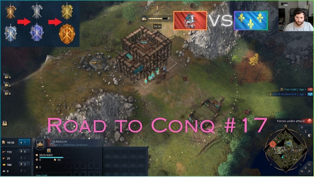 Road to Conqueror with random civs No.17 - AoE 4 - French vs Rus