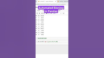 automated binning in #pandas #dataanalysis #dataanalytics #exploratorydataanalysis