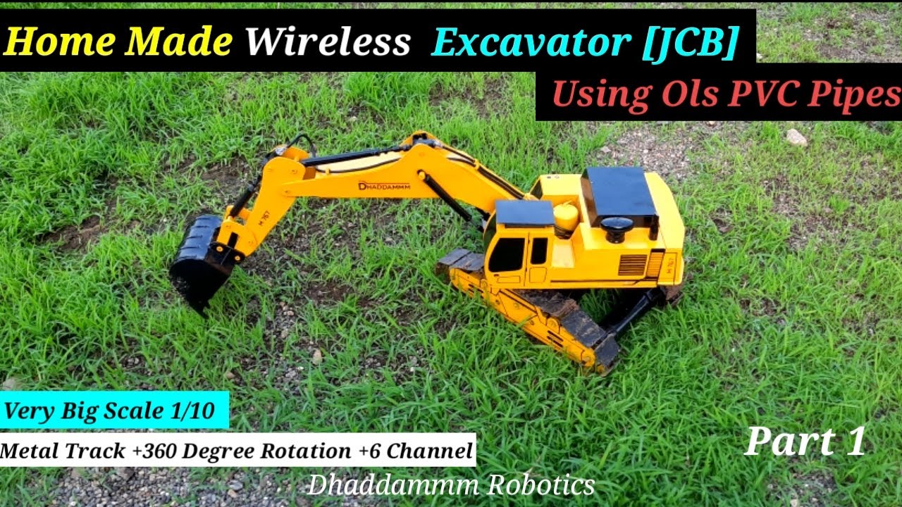 🎮Home Made Wireless Excavator(JCB) With Metal Track Home Made 🔋6
