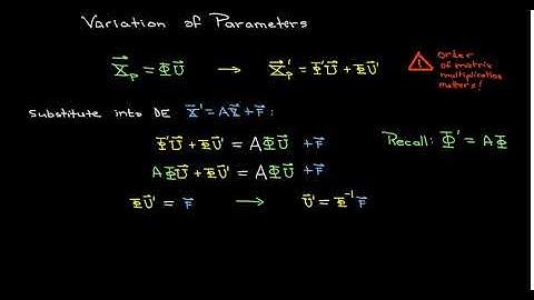 Non-homogeneous Systems of DE
