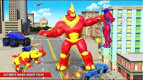 Rhino Robot Truck Robot Car Part-2 | Rescue City Robot Truck Rhino Android GamePlay | By Game Crazy