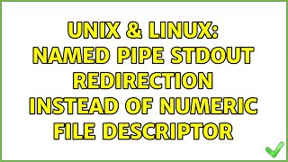 Unix & Linux: Named pipe stdout redirection instead of numeric file descriptor