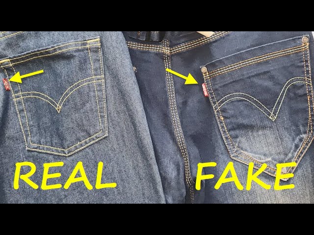 Levi's jeans real vs fake review. How to spot counterfeit Levi's 521 -  YouTube