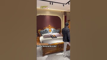 Giường ngủ tân cổ điển lớn, cao cấp, khung gỗ tự nhiên #shorts #viral #giuongngu #giuongngutancodien