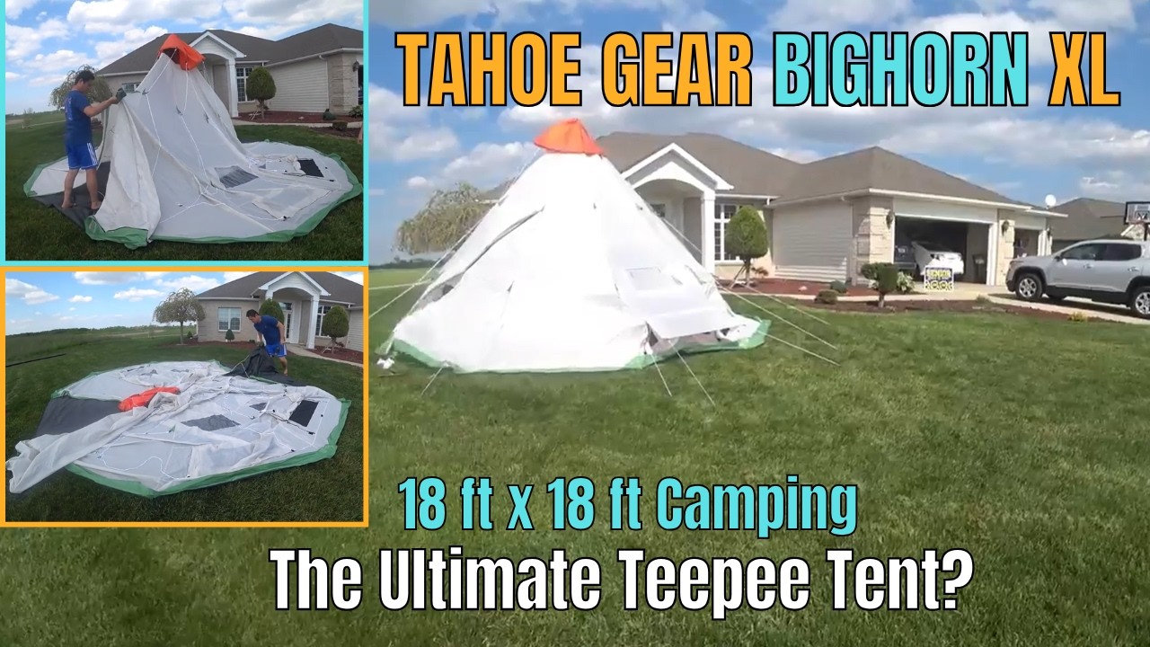 12-PERSON TEEPEE! Tahoe Gear Bighorn XL 18 x 18 Feet 12 Person