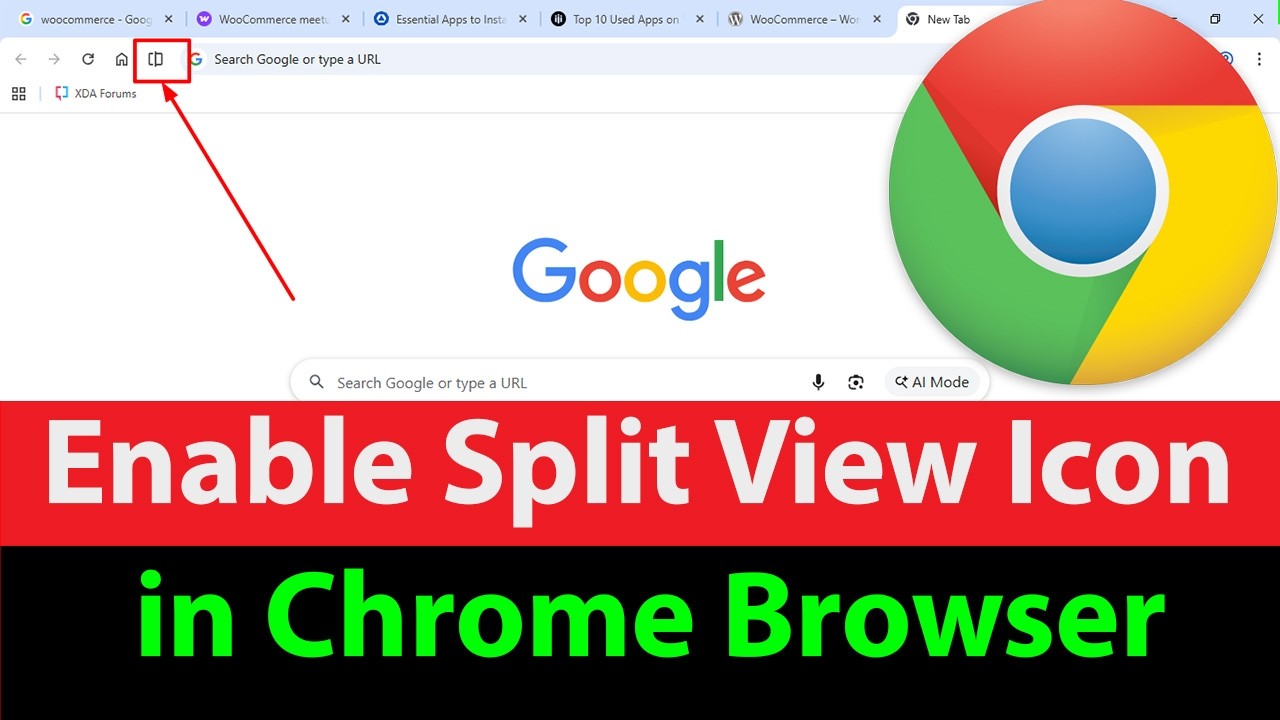 How to Enable SplitView Icon/Button in Chrome Browser? - YouTube