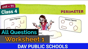 DAV class 4 maths unit 11 Perimeters worksheet 1