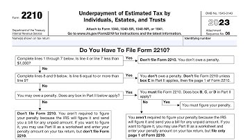 IRS Form 2210 walkthrough (Underpayment of Estimated Tax by Individuals, Estates, and Trusts)