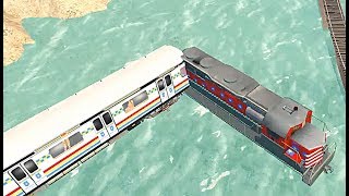 US Police Train Games 2019: Prisoner Transport - Level 4 Funny Fail Swimming Train Bug screenshot 5