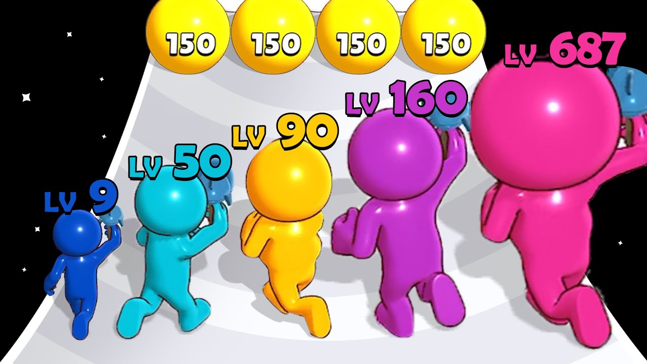 BALLS OF PAINT: Level Up Color Balls Man Run (Max Level)