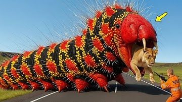 Brave Heroes Face GIANT BUG in EPIC Battle to Save Innocent Mother Lion🪱