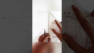 Part 1! easy 2-point perspective drawing✍️ #art #drawing #sketch # #drawingprocess #howtodraw