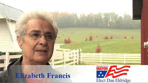 Elizabeth Francis supports Dan Eldridge