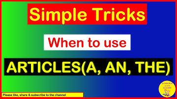 Beste trucs om artikelen te leren | Hoe artikel A, A en DE te gebruiken | Artikeltrucs | S2LEARN