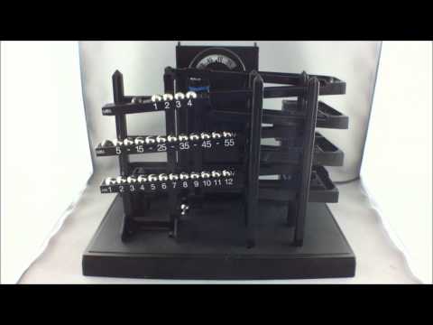 Time Machine Kinetic Ball Clock Reset Drop Demo at 12:59