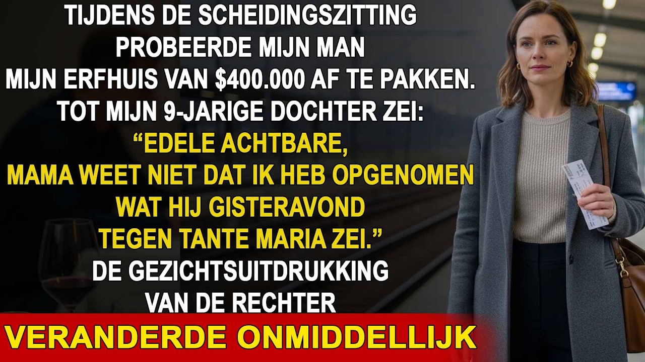 Tijdens de scheiding probeerde hij mijn erfenis te pakken, tot mijn 9-jarige zijn opname onthulde