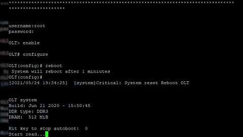How To Reset HSGQ OLT