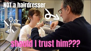 My DAD cuts a FRINGE/ BANGS on me!! (Fail! BRAD MONDO HELP!)