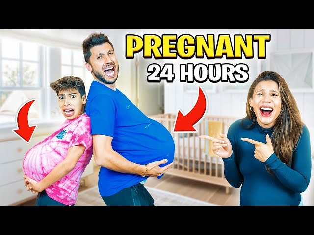 Dad u0026 Son Become PREGNANT for 24 Hours!! (Hilarious) class=