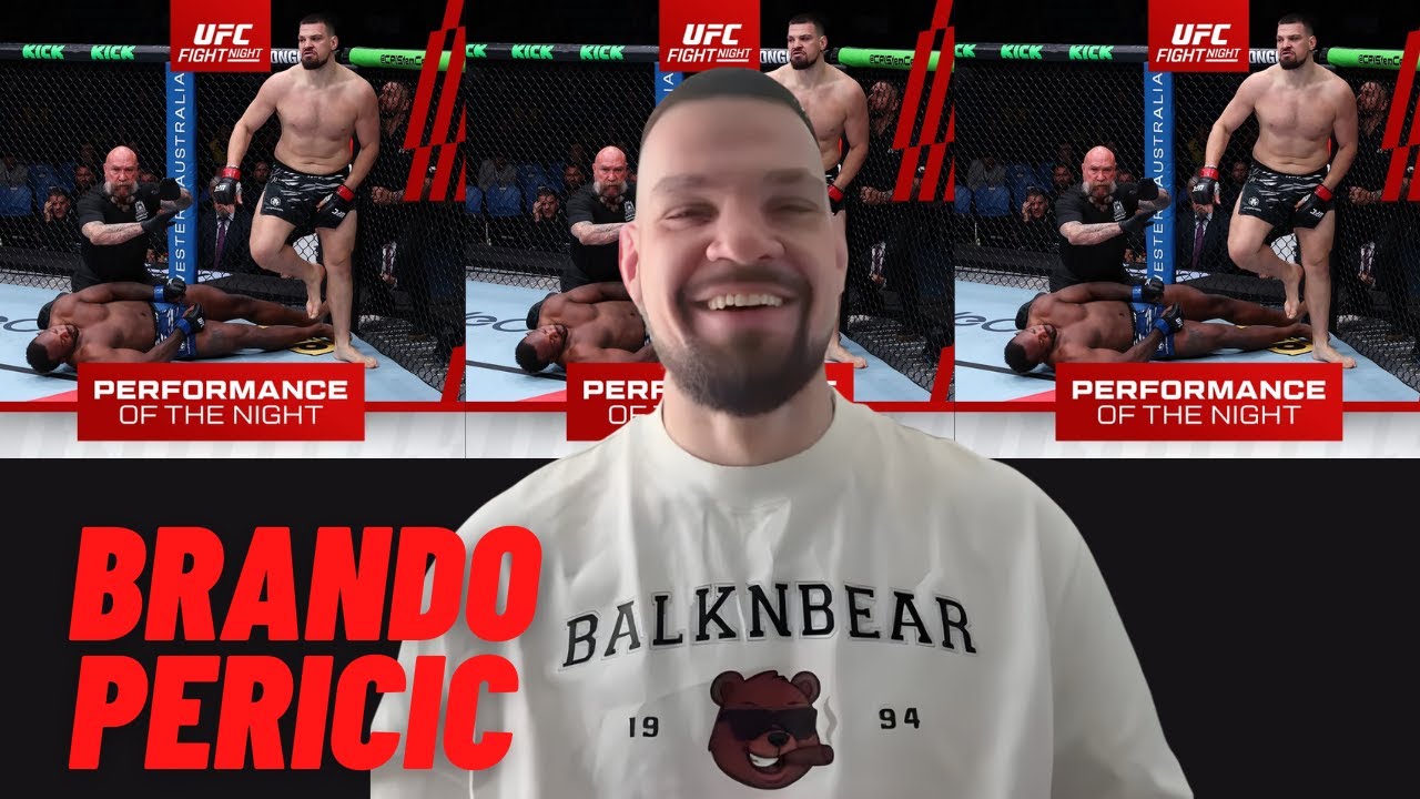 UFC Fighter Brando Pericic after his knockout win in Perth