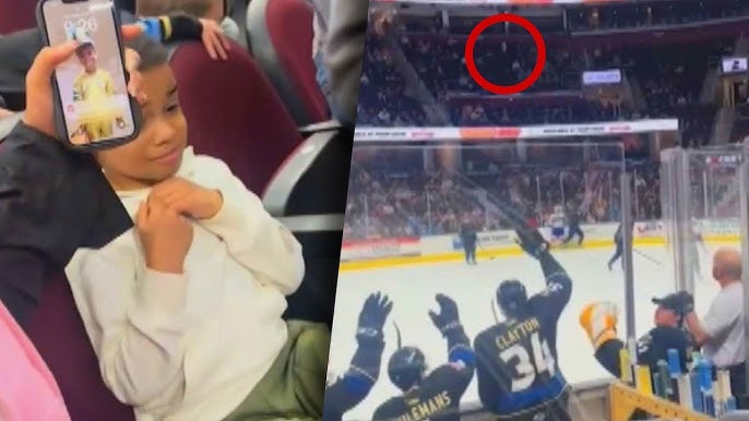 4 Year Old Meets Man Who Blocked Hockey Puck From Hitting Him