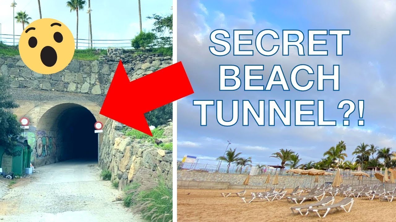 SECRET BEACH TUNNEL IN GRAN CANARIA!! Where does it go? 😮
