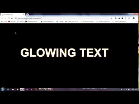 Glowing text effect with pure CSS3 |Pure css glowing effect
