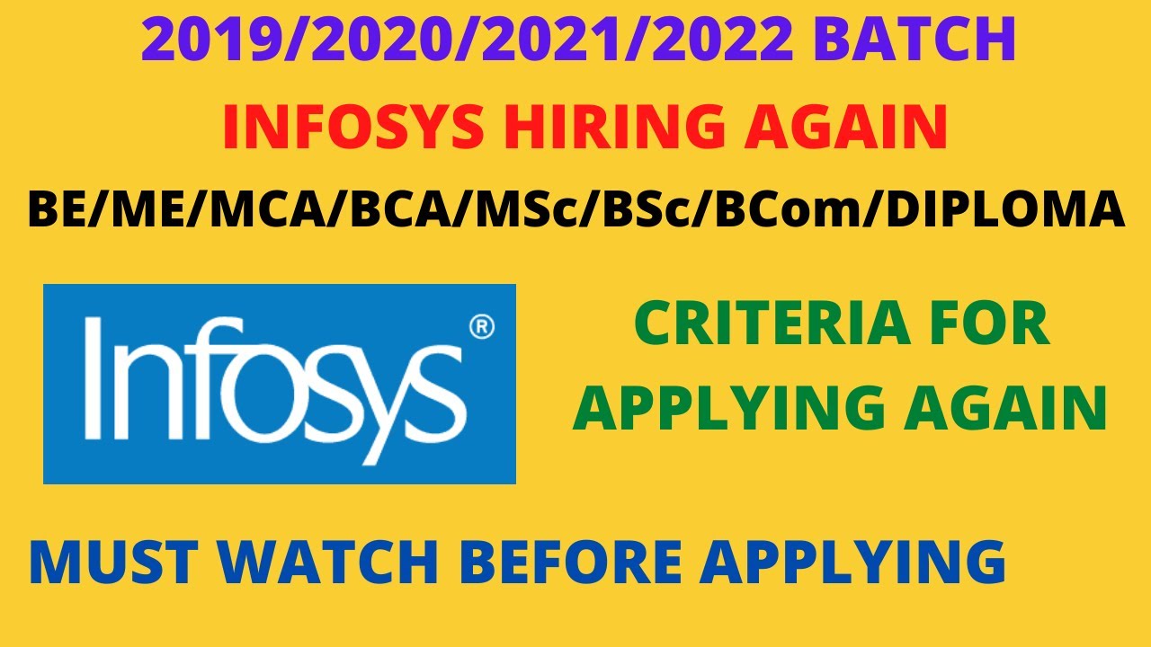 Infosys Off-Campus for 2022/2021/2020/2019 batch | Bulk Hiring | Apply Now