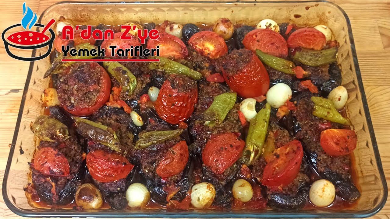 Fırında Közlenmiş Patlıcanlı Karnı Yarık Tarifi | A'dan Z'ye Yemek Tarifleri Fırında Közlenmiş Patlıcanlı Karnı Yarık Tarifi | A'dan Z'ye Yemek Tarifleri