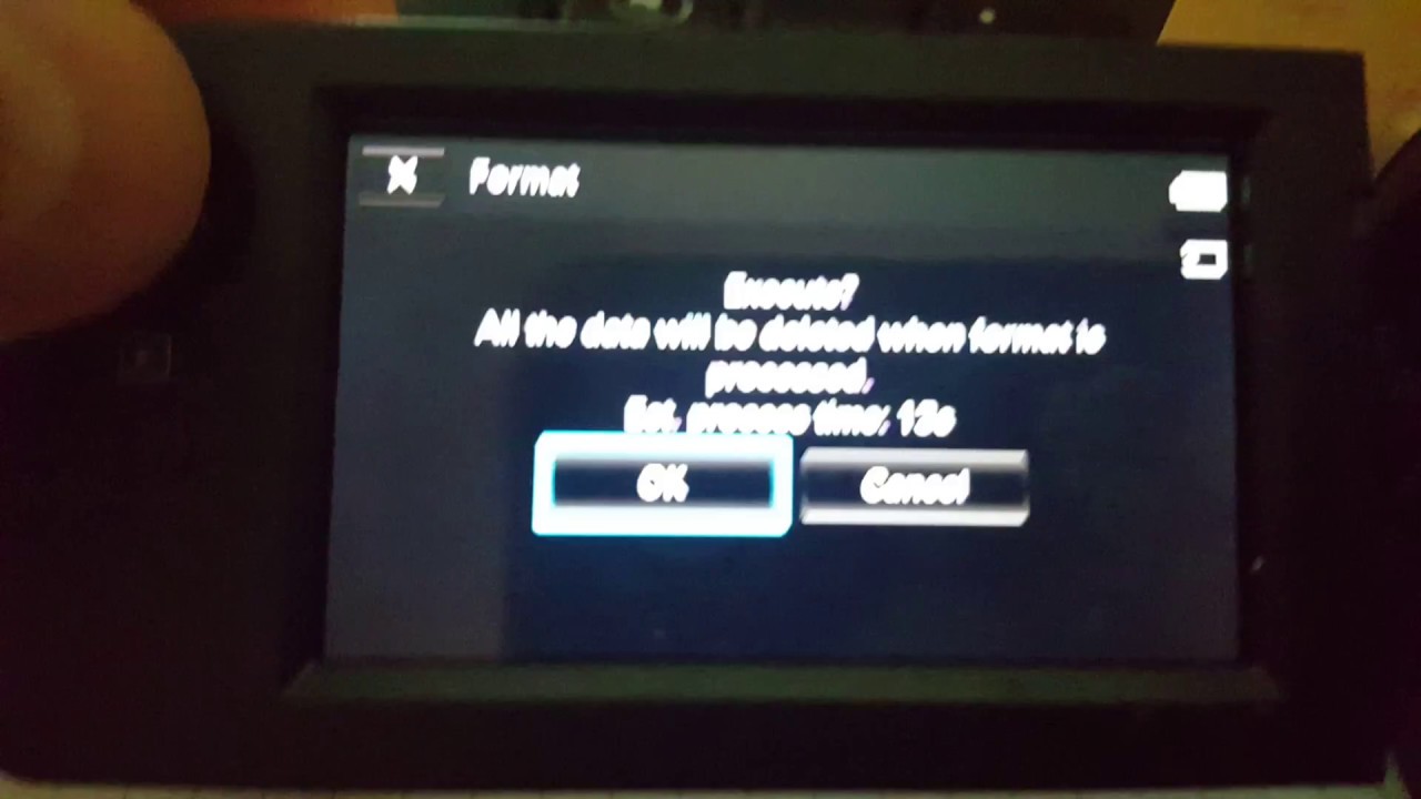 Format SD Card On Sony CamCorder YouTube